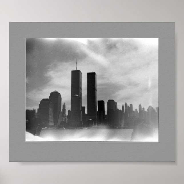 Twin Towers - Black & white Poster (Front)