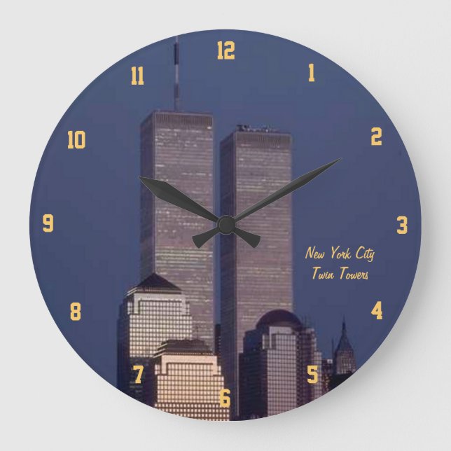 Twin Towers Large Clock (Front)