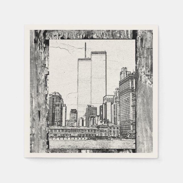 Twin Towers Napkin (Front)
