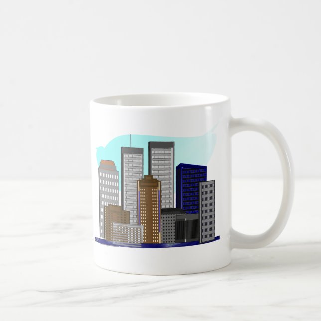 Twin Towers New York---Unique Art Gifts Coffee Mug (Right)