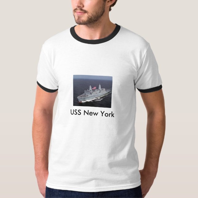 Twin Towers Ship, USS New York T-Shirt (Front)
