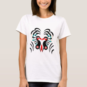 Twin Tribal Phoenix Spirit – Symmetrical Abstract  T-Shirt