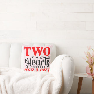 Twin Valentines- Two Hearts One Love Pillow