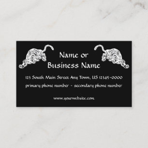 Twin White Tigers Business Card