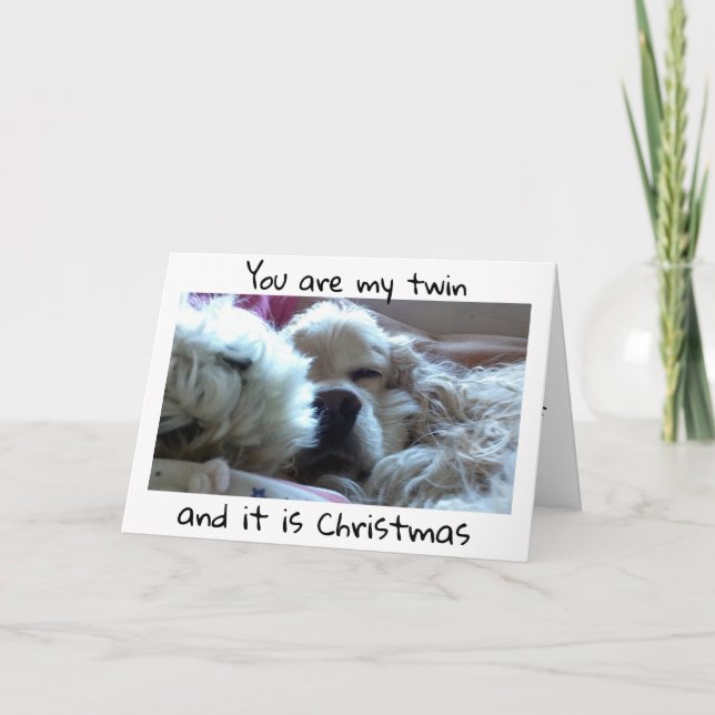 ***TWIN*** WISHED BEST CHRISTMAS EVER CARD (Front)