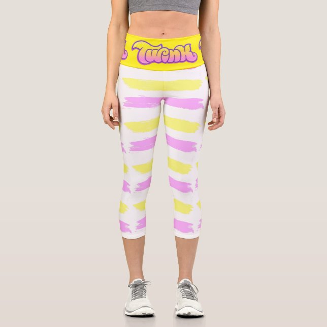 Twink Boy  Gay Pride  Capri Leggings (Front)