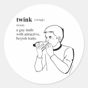TWINK CLASSIC ROUND STICKER