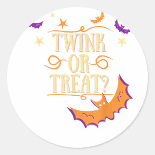 Twink or Treat Gay Halloween Classic Round Sticker