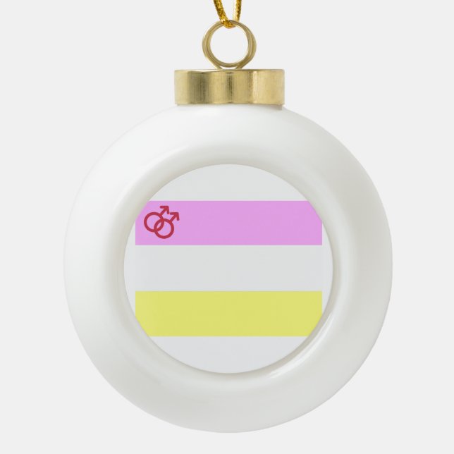 Twink Pride Ceramic Ball Christmas Ornament (Front)