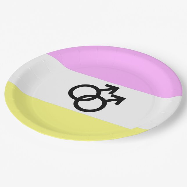 Twink Pride Flag Paper Plate (Angled)