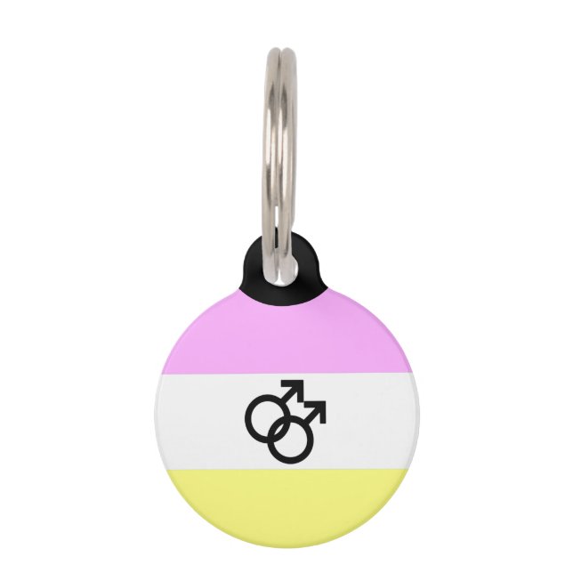 Twink Pride Flag Pet Tag (Front)