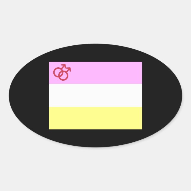 Twink Pride Oval Sticker (Front)