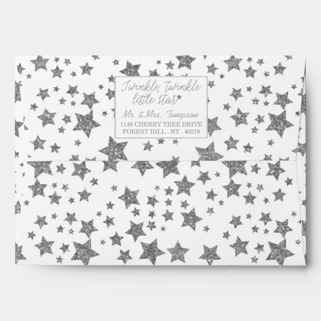 Twink, Twinkle Little Star Baby Shower Envelope (Back (Top Flap))