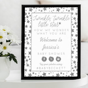 Twink, Twinkle Little Star Baby Shower Welcome Poster