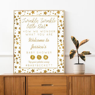 Twink, Twinkle Little Star Baby Shower Welcome Poster