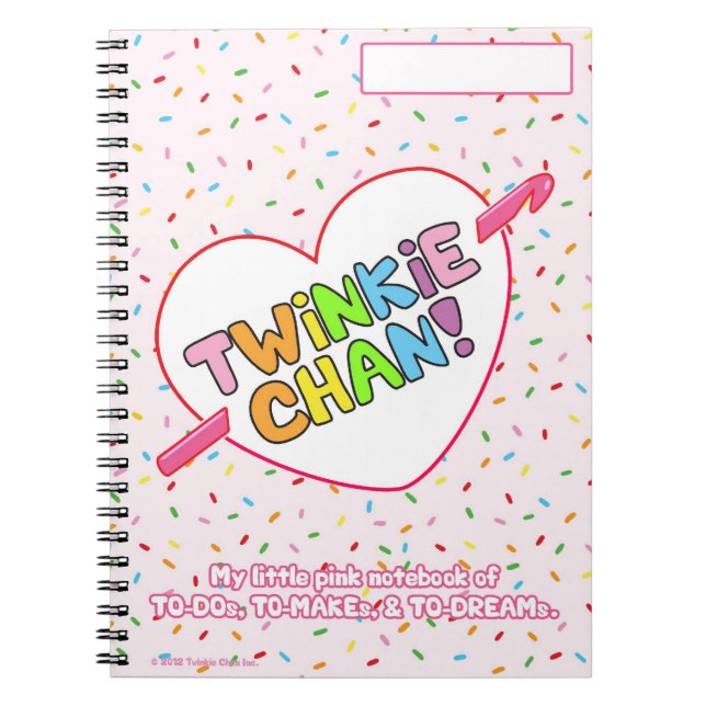 Twinkie Chan Little Pink Notebook (Front)