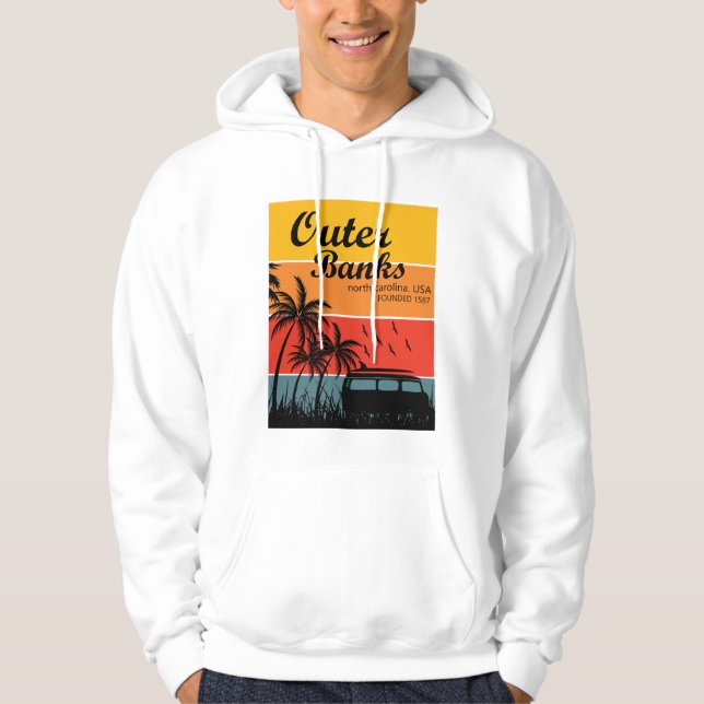 Twinkie Outer banks retro van  Hoodie (Front)