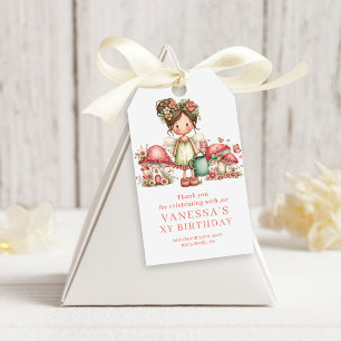 Twinkle Fairy 1st Birthday Pink Floral Favour Gift Tags