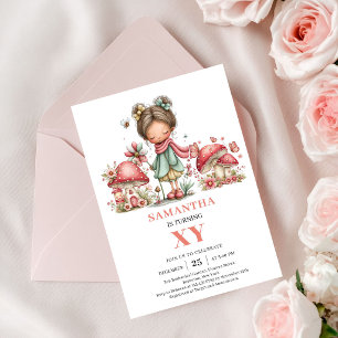Twinkle Fairy 7th Birthday Pastel Floral Invitatio Invitation
