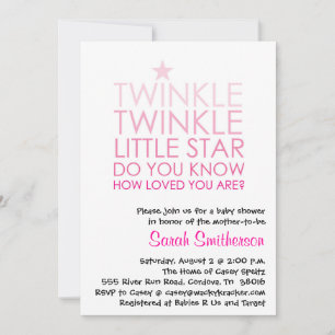 Twinkle Girl Baby Shower Invitation