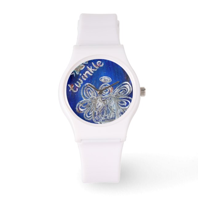 Twinkle Guardian Silver Angel Custom Watch Design (Front)