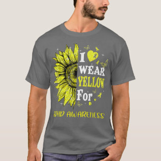 Twinkle Heart Sunflower Adhd Awareness T-Shirt
