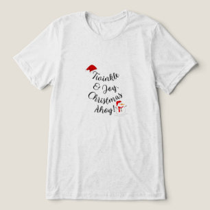 Twinkle & Joy Christmas Ahoy! Festive Holiday  Tri-Blend Shirt