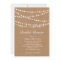 Twinkle Lights Bridal Shower Invitation on Burlap