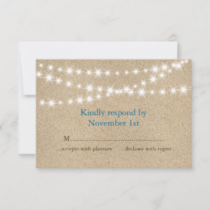 Twinkle Lights Destination RSVP Card