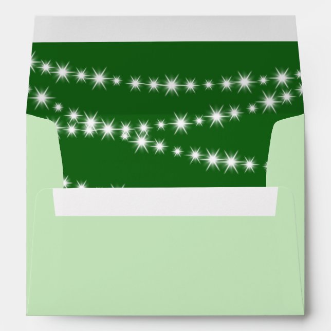 Twinkle Lights (green) Envelope (Back (Bottom))