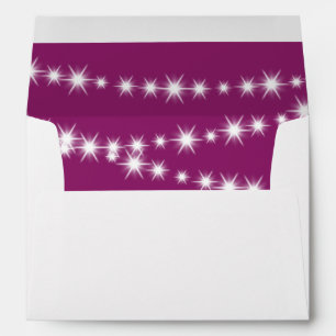 Twinkle Lights Invitation Envelope (magenta)