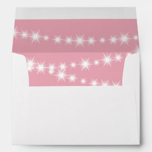 Twinkle Lights Invitation Envelope (pink)