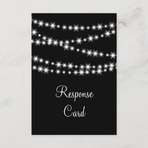 Twinkle Lights RSVP with menu (black)