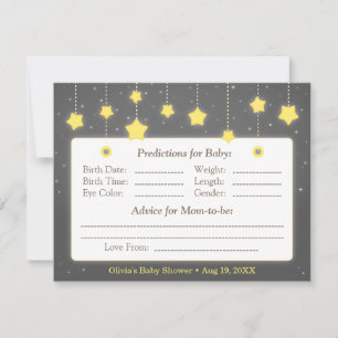 Twinkle Little Star Baby Prediction and Advice Card