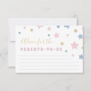 Twinkle Little Star Baby Shower Advice Card