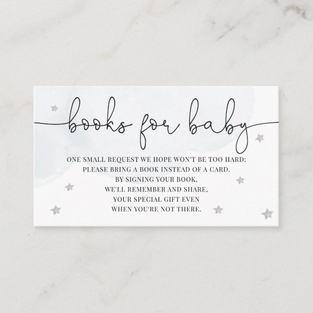 Twinkle Little Star Baby Shower Books For Baby Enc Enclosure Card (Front)