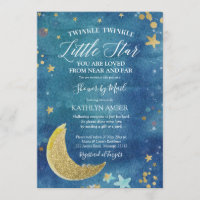 Twinkle Little Star Baby Shower by Mail Invitation