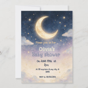 Twinkle Little Star Baby Shower Invitation 