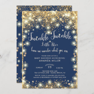 Twinkle Little Star Baby Shower Invitation