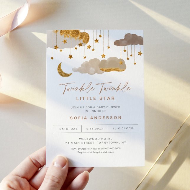 Twinkle Little Star Baby Shower Invitation Neutral (Creator Uploaded)