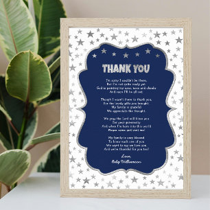 Twinkle Little Star Baby Shower thank you sign