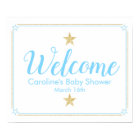 Twinkle Little Star Blue Gold Baby Shower Welcome