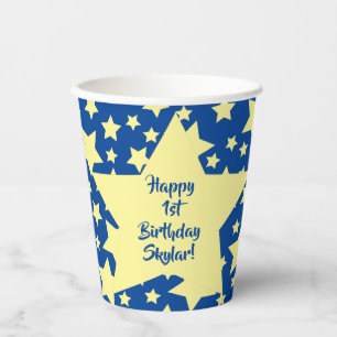 Twinkle Little Star Cute 1st Birthday Party Kids Paper Cups