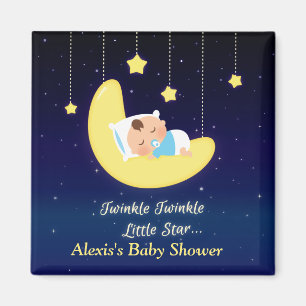 Twinkle Little Star Dark Blue Background Magnet
