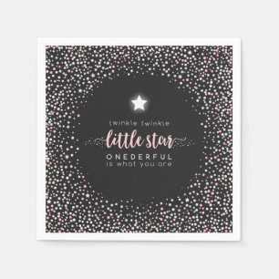 Twinkle Little Star First Birthday Napkin