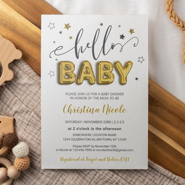 Twinkle Little Star Gender Reveal Baby Shower Invitation (Creator Uploaded)