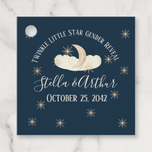 Twinkle Little Star Gender Reveal- Celestial Favour Tags