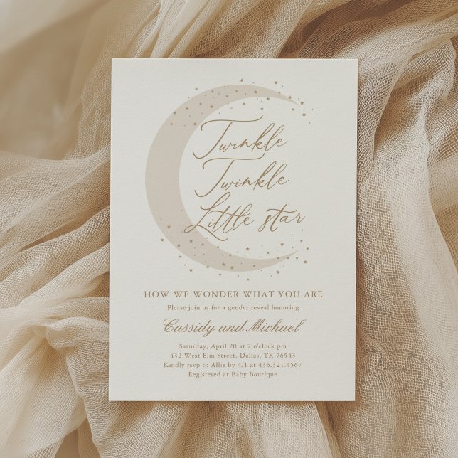 Twinkle Little Star Gender Reveal Invitation (Creator Uploaded)