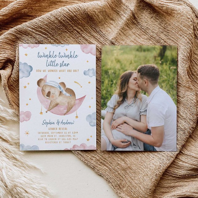 Twinkle Little Star Gender Reveal Invitation (Creator Uploaded)
