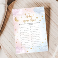 Twinkle Little Star Gender Reveal Name Race Game
